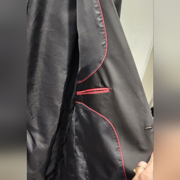 Black Jacket With Matching Red Bow Tie - Picture 10 of 14